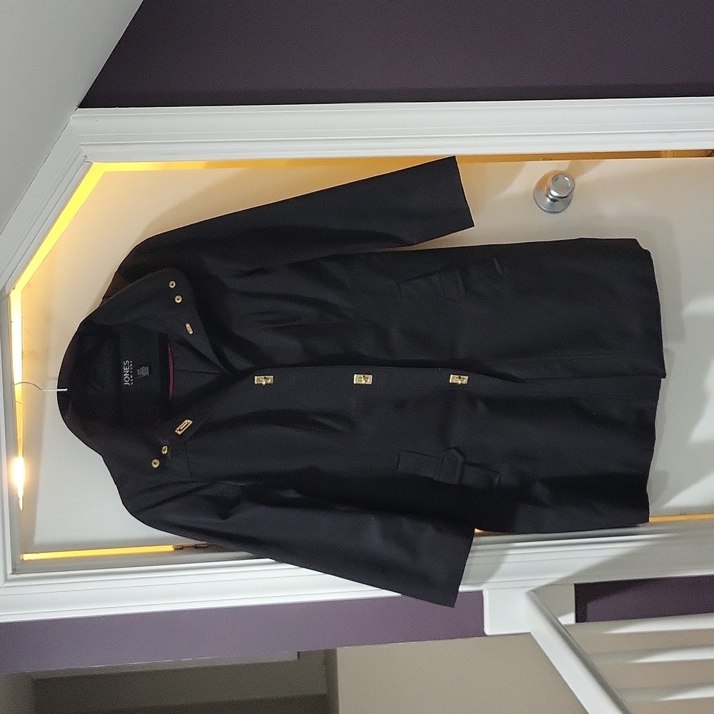 Jones New York quarter sleeve hooded rain coat
